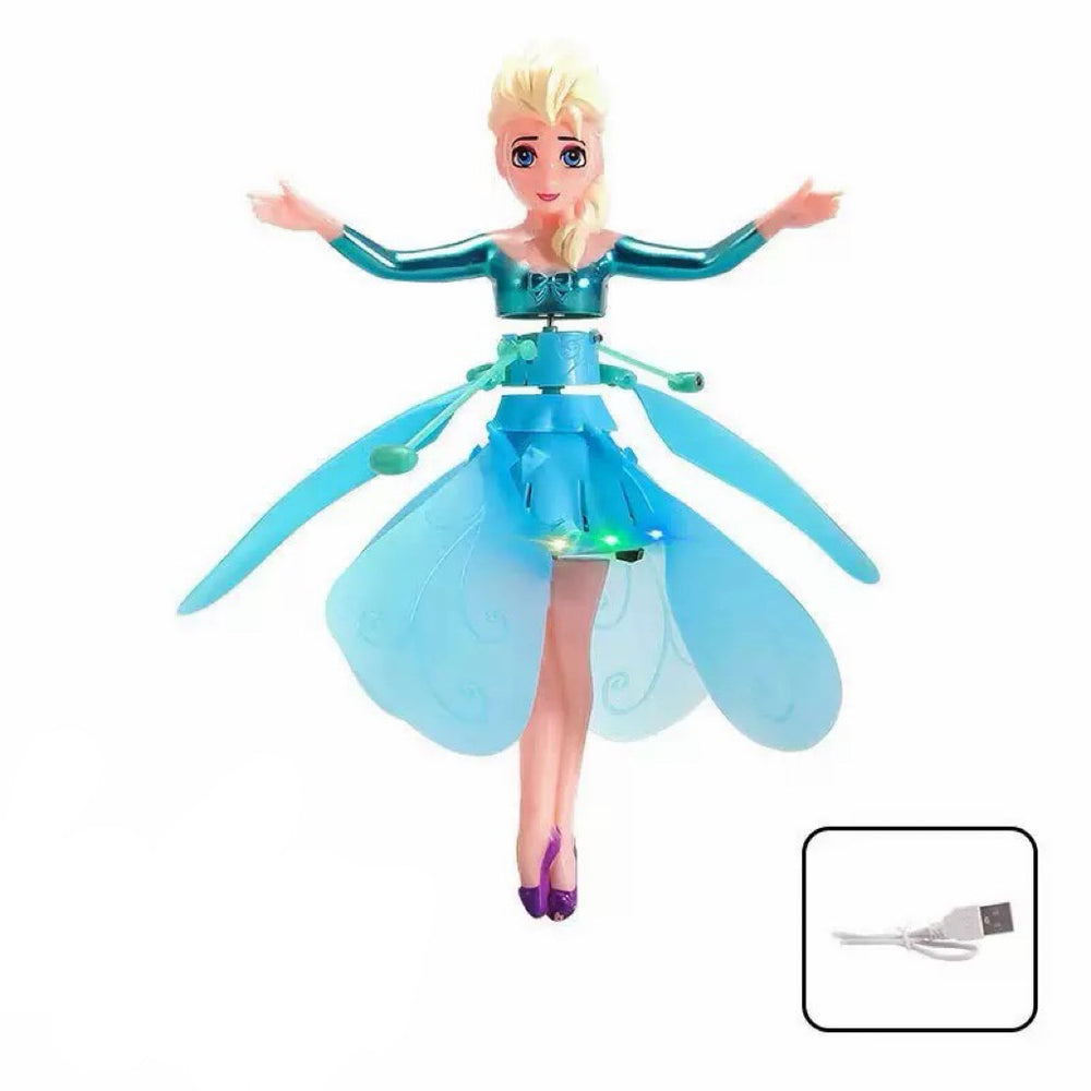 Gesture-activated fairy flying toy - light-up, drop-resistant, rechargeable, perfect for wholesale and street vendors