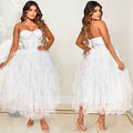 X5709 new arrival:  &  fashionable solid color hotfix rhinestone bandeau fluffy mesh dress - women's apparel