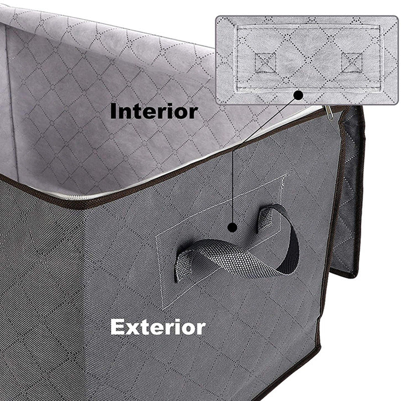 Cross-border large-capacity clothes storage bag foldable quilt storage bag transparent window thickened non-woven storage box