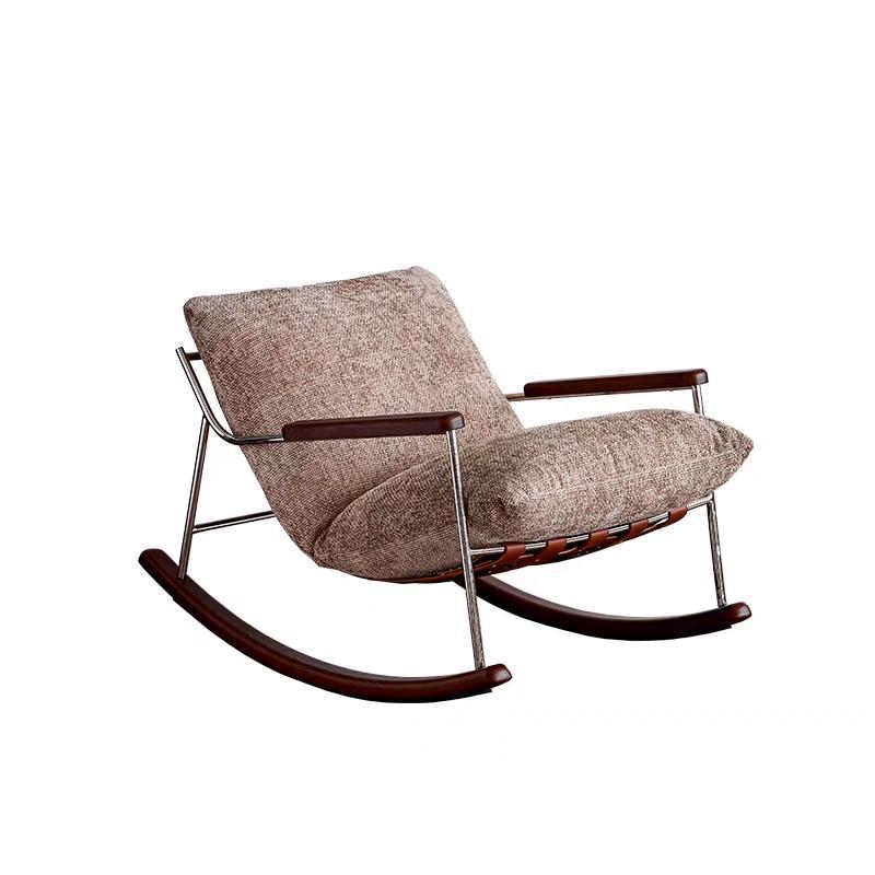 Single fika rocking chair italianaccessible luxury casual sofa rocking chair living room balcony lazy rocking chair sofa wholesale