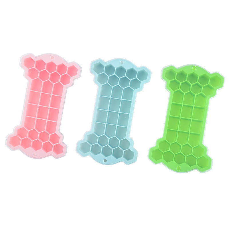 30 grid food grade silicone ice grid with cover large capacity homemade honeycomb silicone ice box mold creative bone ice grid