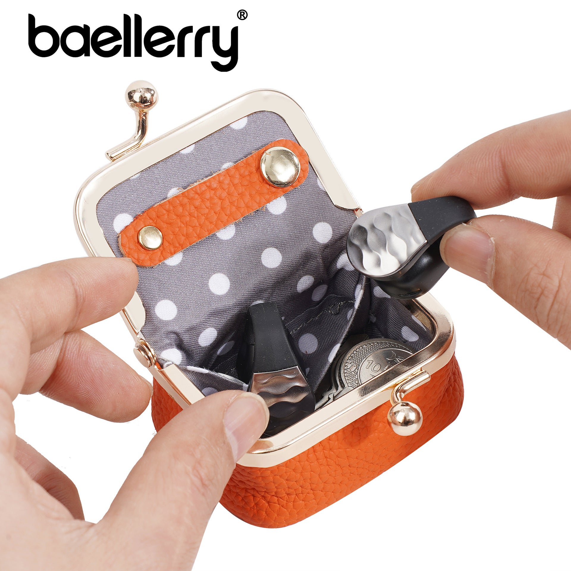 2025 new women's change bag baellerry  leather mini jewelry box multi-functional coin bag