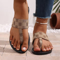 Plus size women's summer flip-flops: new european & american style, trendy patterned sandals for cross-border e-commerce
