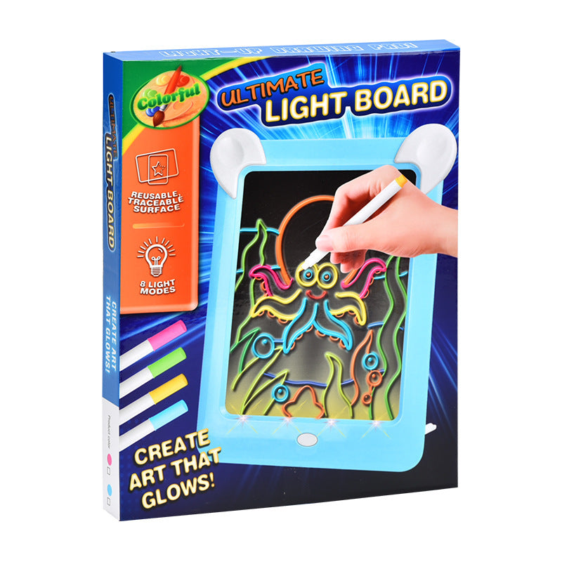 children's led light music writing board 3d lcd handwriting graffiti painting board small blackboard toys wholesale