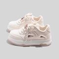 Girls' white sneakers : new spring/autumn collection, versatile casual student platform sneakers, trendy ins style