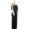 Am210516 mesh patchwork tassel high waist plus size slim fit casual bodycon dress - women's dress
