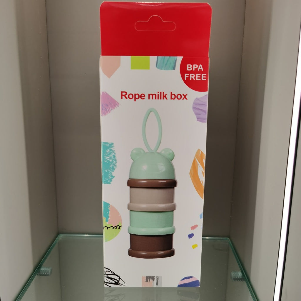 English color box baby three-layer milk powder box, independent layered milk powder compartment, children's portable rotating milk powder box