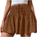 cross-border  european and american women's summer fashion solid color drawstring athletic shorts