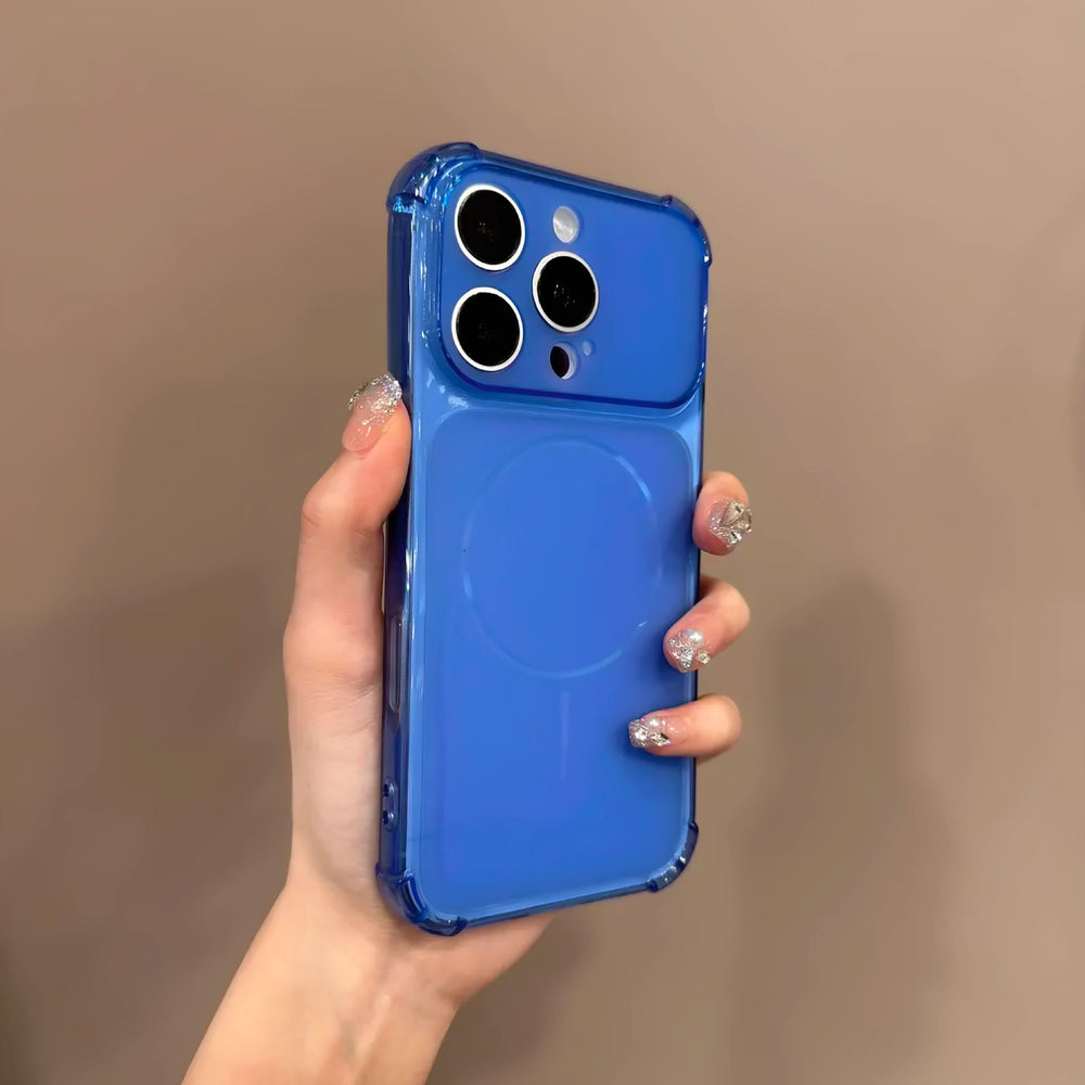 Four-corner anti-fall corning shell is suitable for iphone 16 frosted transparent mobile phone case that instantly turns into apple 17promax soft case