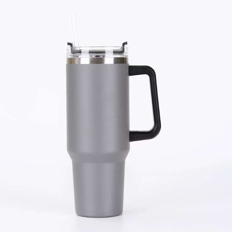 304 stainless steel thermos cup 40oz first generation car cup straw ice cup car large capacity handle cup