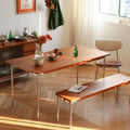 Solid pine wood dining table, vintage style, small apartment, nordic/japanese design, dining table and chairs for home use, rectangular table, mid-century modern dining table