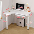 Bedroom corner desk - easy to place study table, corner office desktop computer desk, small home simple desk