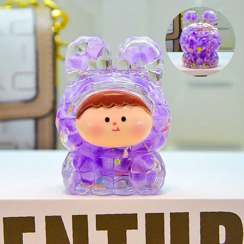 oversized three-dimensional quicksand KIKI shopping mall blind box figure desktop ornament car pendant DIY jewelry accessories