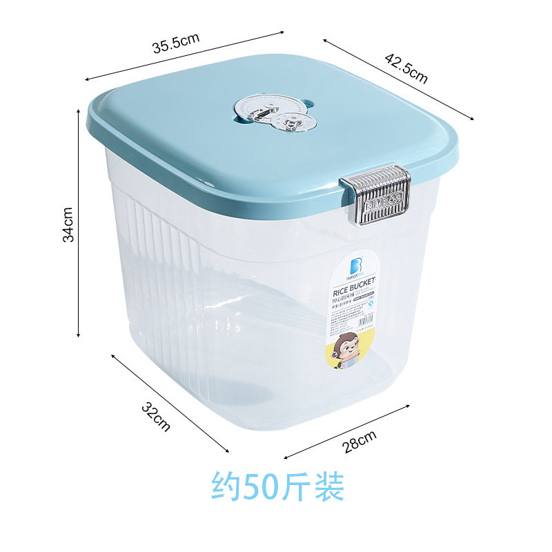 Household miscellaneous grains insect-proof and moisture-proof storage surface box with rice bucket box 25kg large capacity sealed 10kg food-grade rice bucket