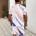 men's short-sleeve and shorts set, casual sportswear set, 3d printed cross-border hot seller, dropshipping available
