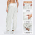 Spring/summer loose fit breathable athletic pants - mid-rise drawstring straight leg joggers - convertible style - lightweight casual pants d26019