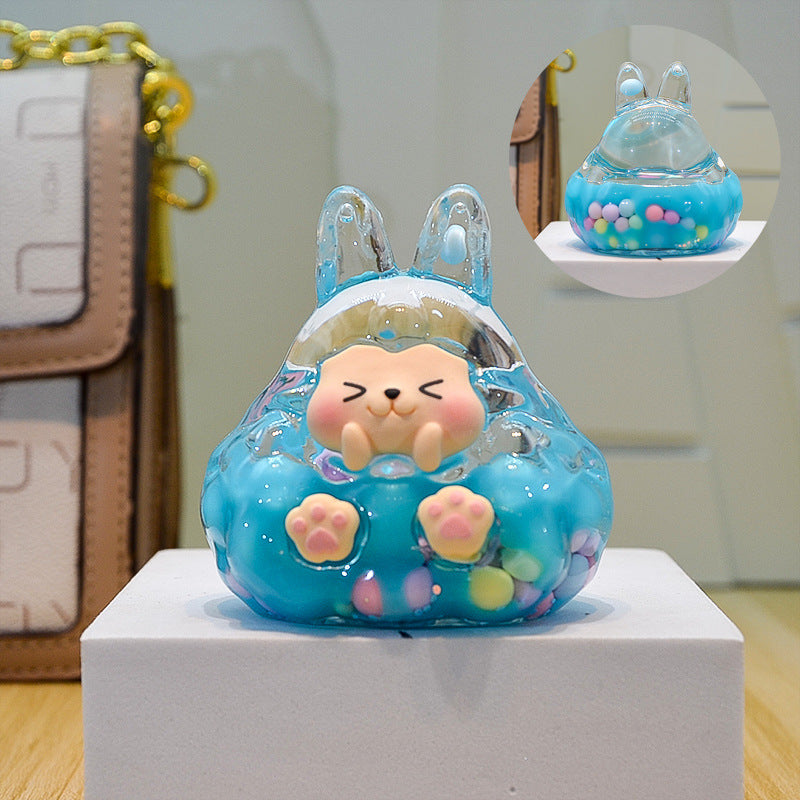 oversized three-dimensional quicksand KIKI shopping mall blind box figure desktop ornament car pendant DIY jewelry accessories