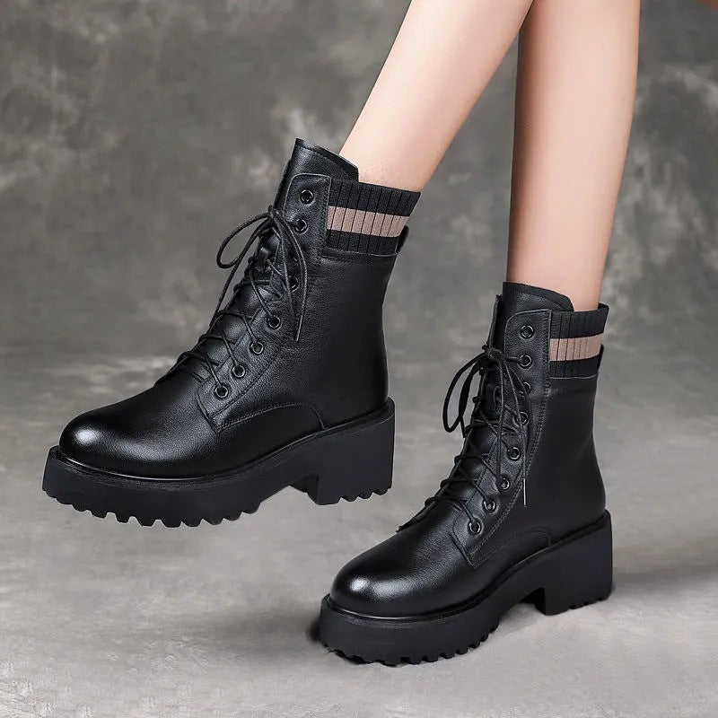 Martin boots female British style 2022 autumn and winter new short boots female student Korean version thick-soled velvet Internet celebrity ins tide shoes