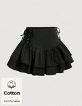 sexy fashion women's elegant commute style tie-side ruffle hem midi skirt