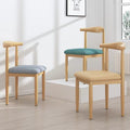Dining chair for home dining table and chair scandinavian restaurant backrest stool modern rental house imitation solid wood iron horn chair