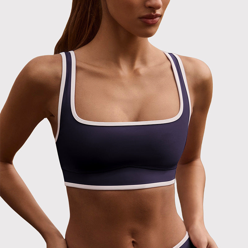 Shockproof with chest pad high elastic brushed fitness tops tennis skirt halter sports intimates short skirt yoga suit for women