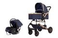 Baby stroller, 2-way high view, convertible (sitting/reclining), lightweight, foldable, shock-absorbing, newborn infant toddler pushchair
