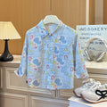 Kids' 100% cotton shirt - new autumn collection: korean style, all-over cartoon print, long-sleeve casual top - versatile and stylish for boys