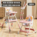 Light pink rocking horse with brake wheel