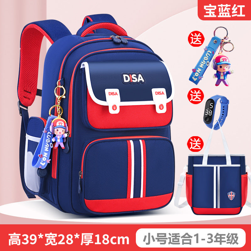 Schoolbag for boys and primary school students 2026 new arrival for grades 1, 2, 3 to 6, boys and girls, lightweight kids spine protection and burden reduction