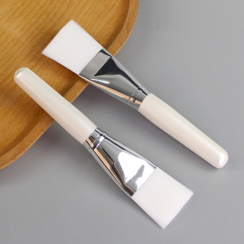 Facial mask brush beauty salon application mask brush wooden handle soft bristle brush makeup brush log pole white bristle brush spa brush
