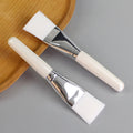 Facial mask brush beauty salon application mask brush wooden handle soft bristle brush makeup brush log pole white bristle brush spa brush