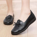 Soft leather soft bottom ladieswear shoes flatsabrasion resistantwaterproofbows work shoes wechat group purchase live broadcast one piece dropshipping
