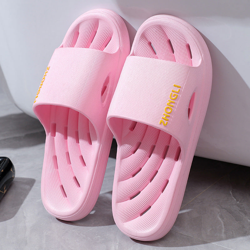 Manufacturer wholesale bath stepping on shit feeling slippers women's summer for home quick-drying non-slip bathroom non-slip sandals thick solemen