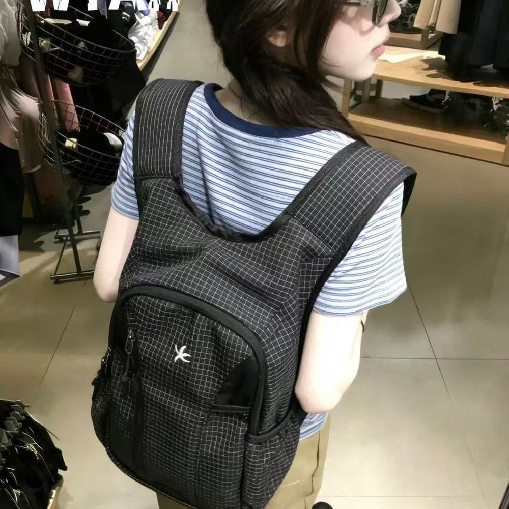 Korean new outdoor lightweight casual retro large capacity backpack - stylish, durable, and dirt-resistant