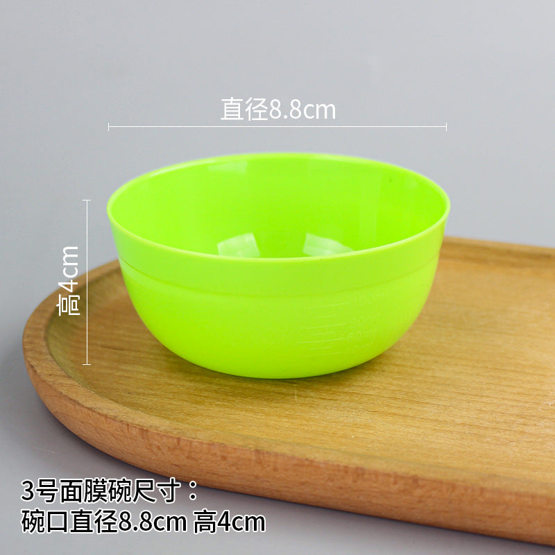Beauty bowl spa mask mixing tool plastic mask bowl wholesale set - flat rim bowl
