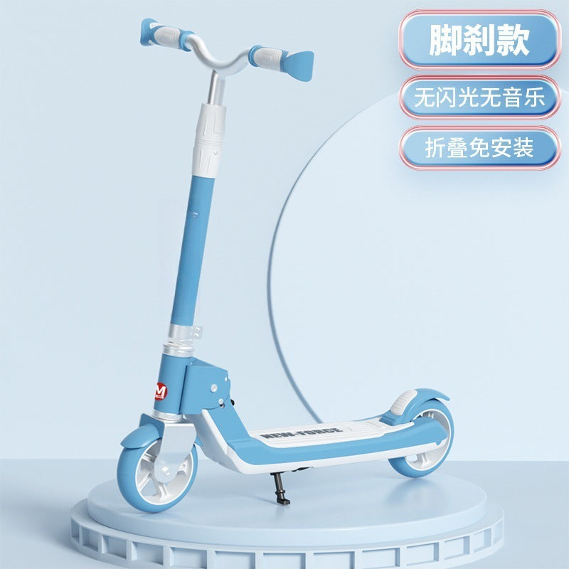 New children's scooter adult two-wheeler foldable adolescent men's and women's flash wheels large wholesale scooter