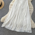 French riviera style off-the-shoulder white a-line dress - sleeveless, slim-fit, and elegant summer maxi dress for women