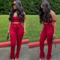 3568 special offer: no returns or exchanges. please purchase with care. cross-border  fashion: european and american casual sexy off-the-shoulder set