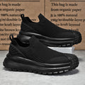 Men's shoes 2026 spring new slip-on men's shoes breathable thin mesh sock shoes tire thick sole casual sports