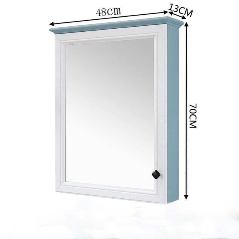 New bathroom mirror cabinet, wall-mounted mirror box with rack, bathroom dressing mirror, waterproof storage cabinet