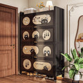 Steel shoe cabinet for home door entrance entrance wall-mounted medieval style storage large capacity storage storage cabinet shoe rack