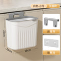 Kitchen hanging trash can for home cabinet wall hanging storage bucket plastic toilet bathroom trash can with lid wholesale