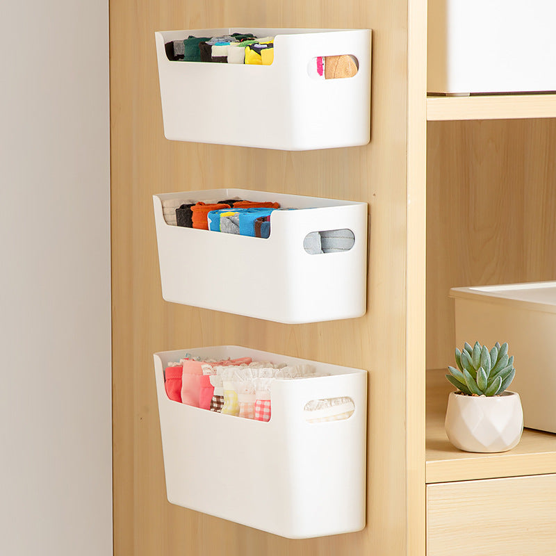 Bathroom wall-mounted underwear storage box Plastic finishing underwear storage box Wall-mounted non-punching socks storage box