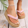 Ethnic style woven sandals & slippers - 2024 summer new arrivals - women's korean style versatile beach & casual sandals