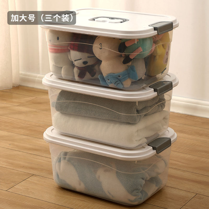 Household wardrobe storage box Clothes toys Books Transparent storage box Plastic snacks Car finishing box Storage box