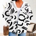 hot-selling plus-size women's zip-up hoodie, new casual long-sleeve hooded sweatshirt jacket, dropshipping available