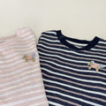 new striped lace trim short sleeve t-shirt for women - spring/summer design, super stylish, unique, and beautiful top