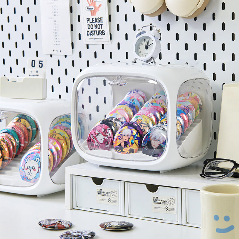 Badge Animation Bar Storage Box Dustproof Moisture-proof Shelf Peripheral Millet Standing Card Display Box Space Capsule