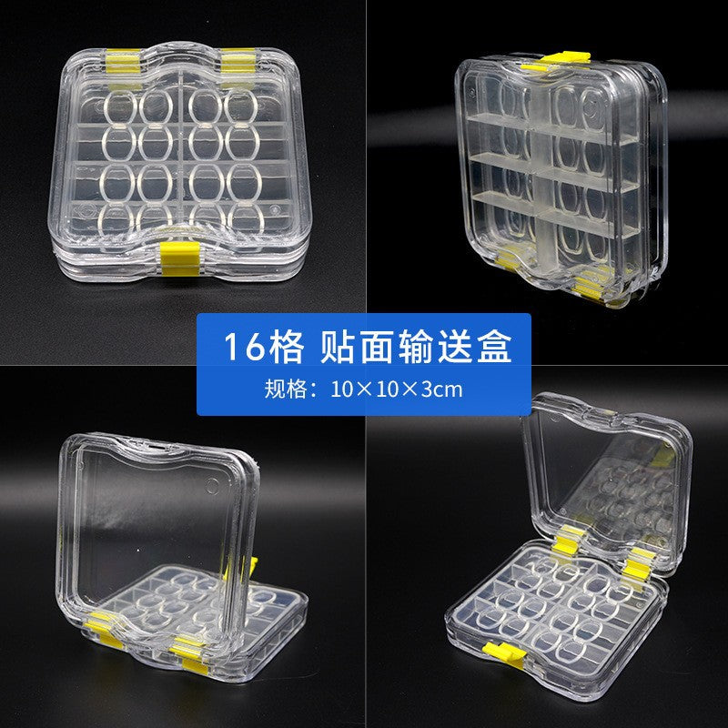Denture storage box Small veneer box Single denture film box Tooth box 2 grids 6 grids 16 grids veneer box Conveyor box