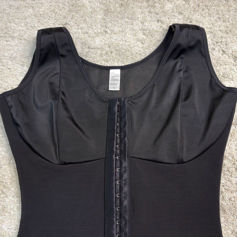 new arrival cross-border body shaping jumpsuit body shaping three-breasted zipper tummy control corset 260g hard mesh